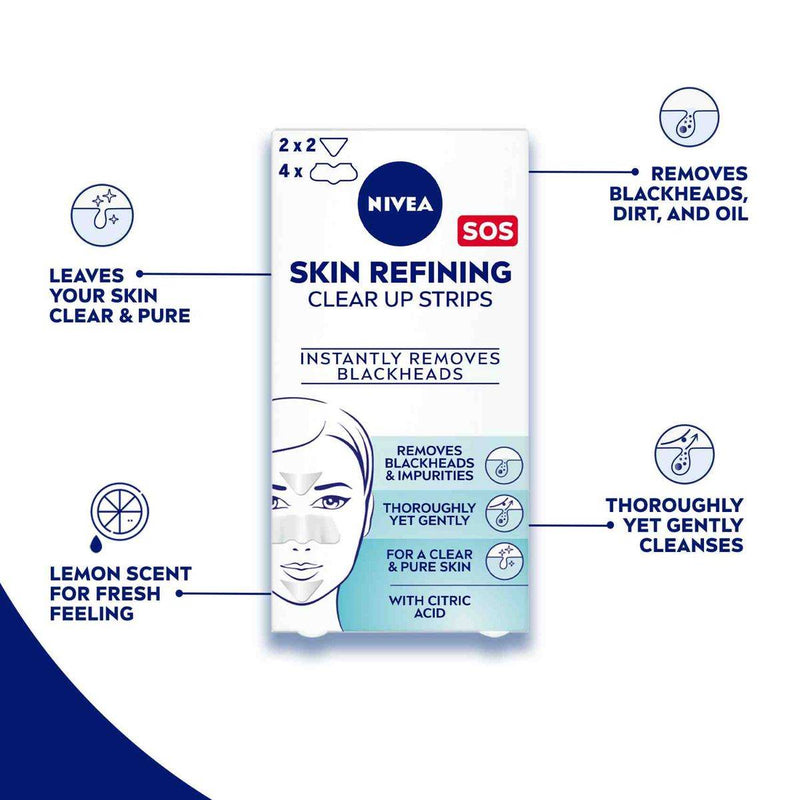 Nivea Face Skin Refining Clear Up Strips 6 Pieces