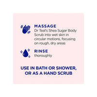 Dr Teals Shea Sugar Scrub Rose 538g