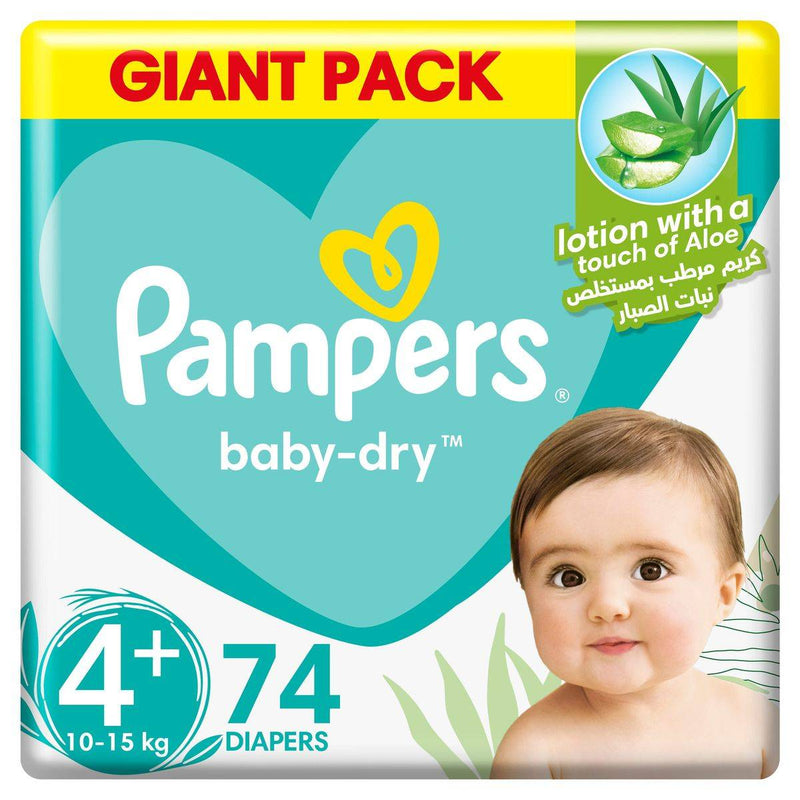Pampers Diapers Baby Dry Taped Size 4 (10-15kg) 74 Pieces