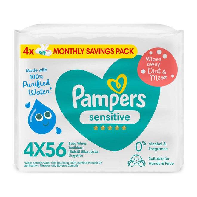 Pampers Baby Wipes Sensitive Protect 224 Pack