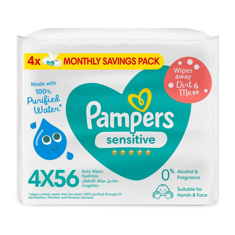 Pampers Baby Wipes Sensitive Protect 224 Pack