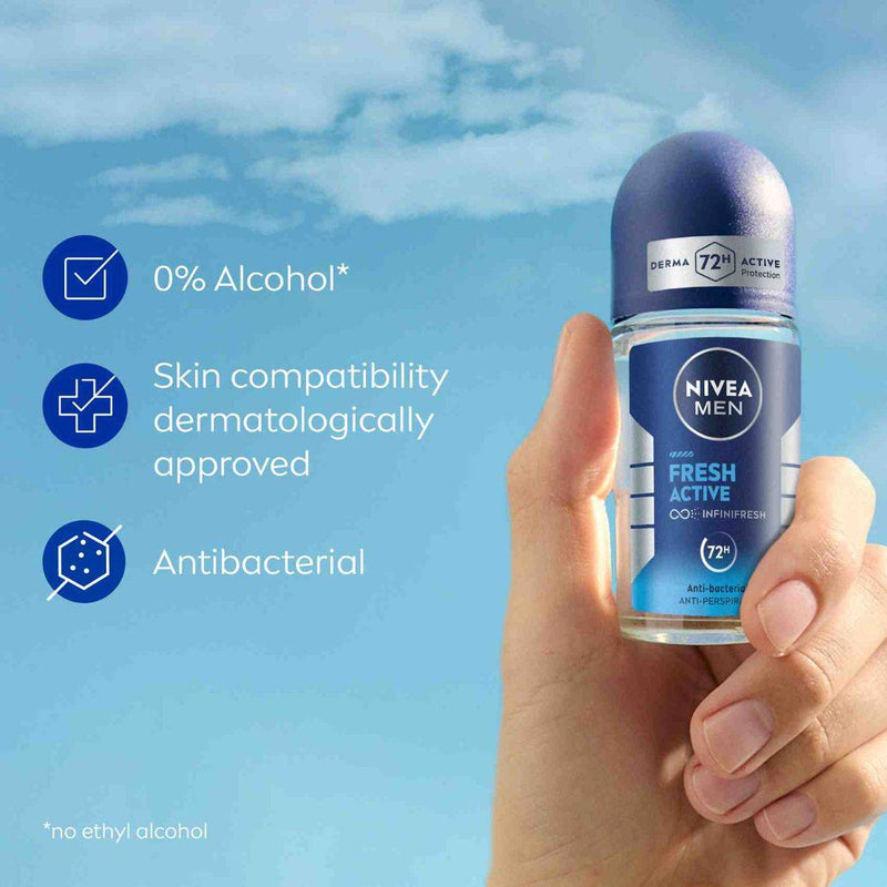 Nivea Men Deodorant Roll On Fresh Active 50ml
