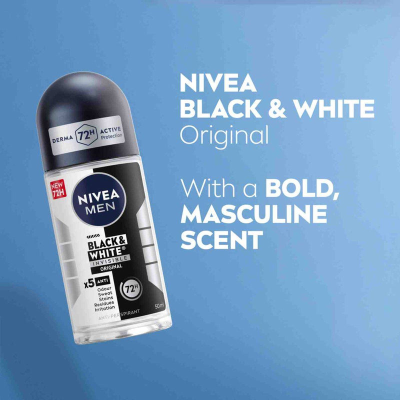 Nivea Men Deodorant Roll On Black & White 50ml