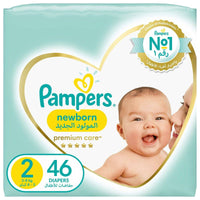 Pampers Diapers Premium Care Taped Size 2 (3-8kg) 46 Pieces