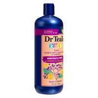 Dr Teals Kids 3 In 1 Bubble Bath Body Wash & Shampoo Elderberry 591ml