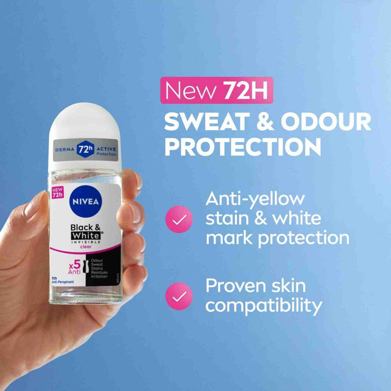 Nivea Women Deodorant Roll On Black & White 50ml