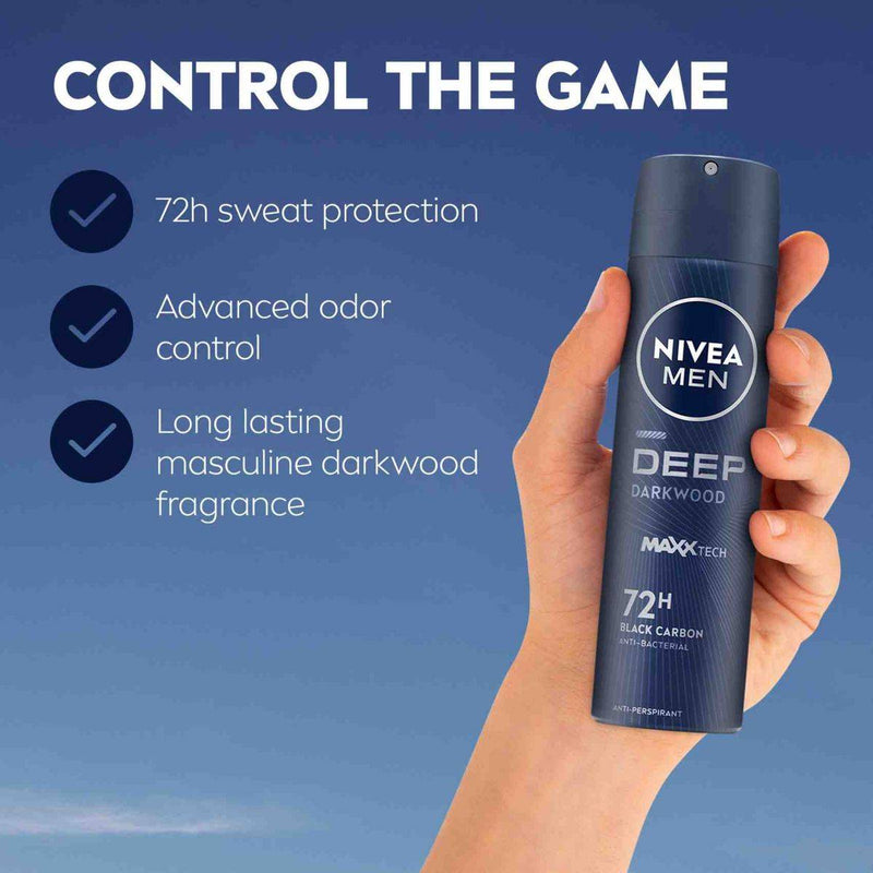 Nivea Men Deodorant Spray Deep Black Carbon 150ml
