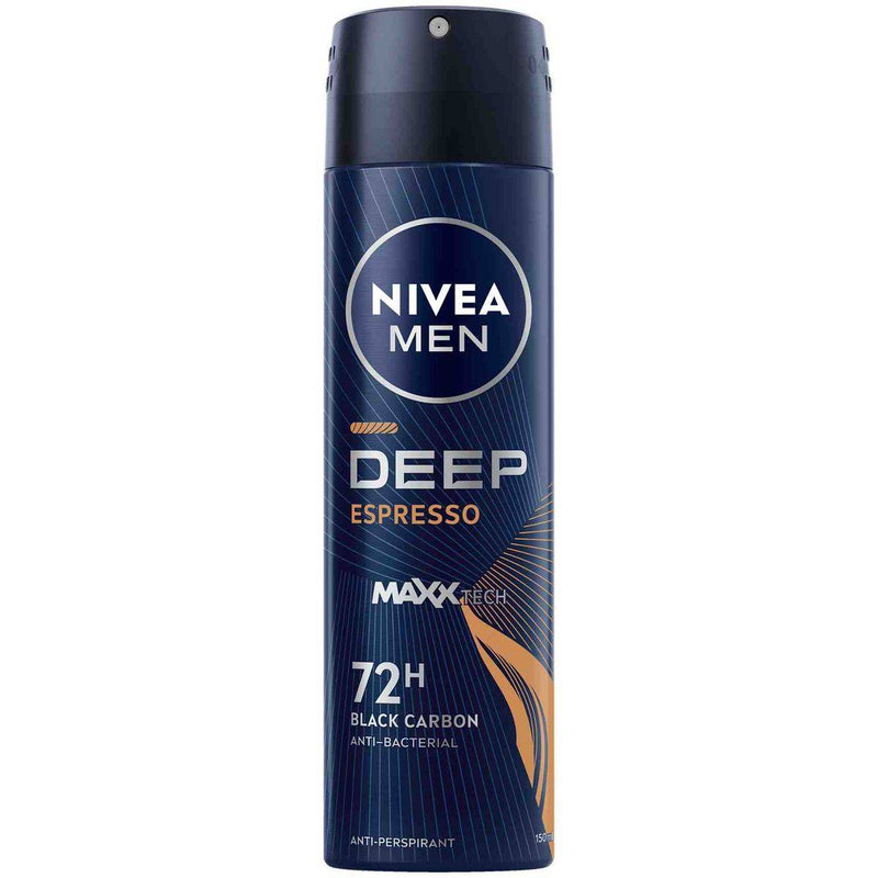 Nivea Men Deodorant Spray Deep Black Carbon Espresso 150ml