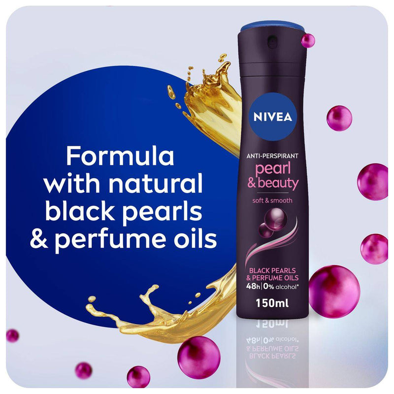 Nivea Women Deodorant Spray Pearl & Beauty Black 150ml