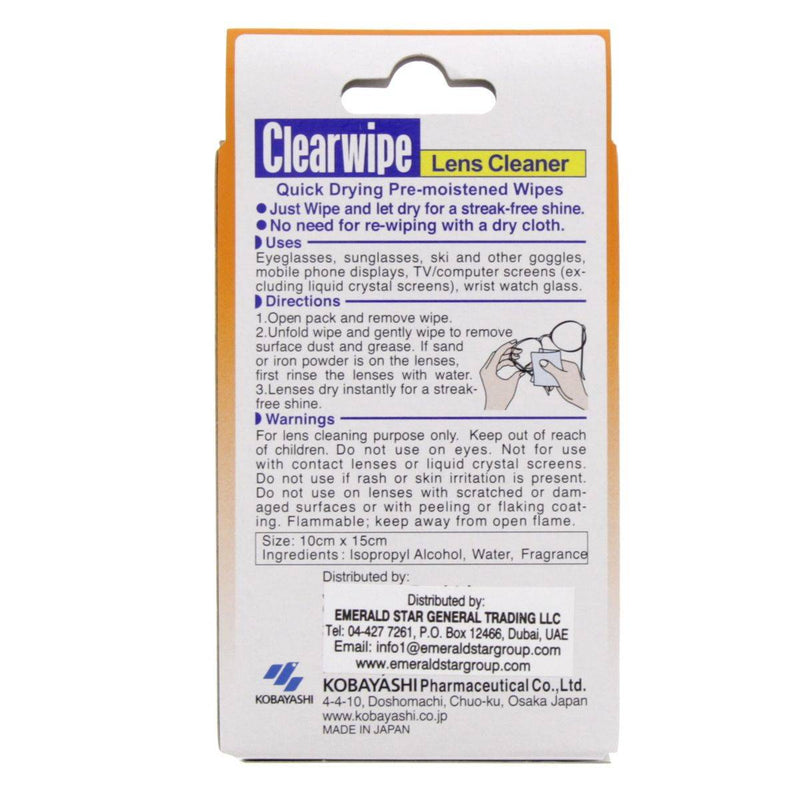 Clearwipe Lens Cleaner 20 Wipes