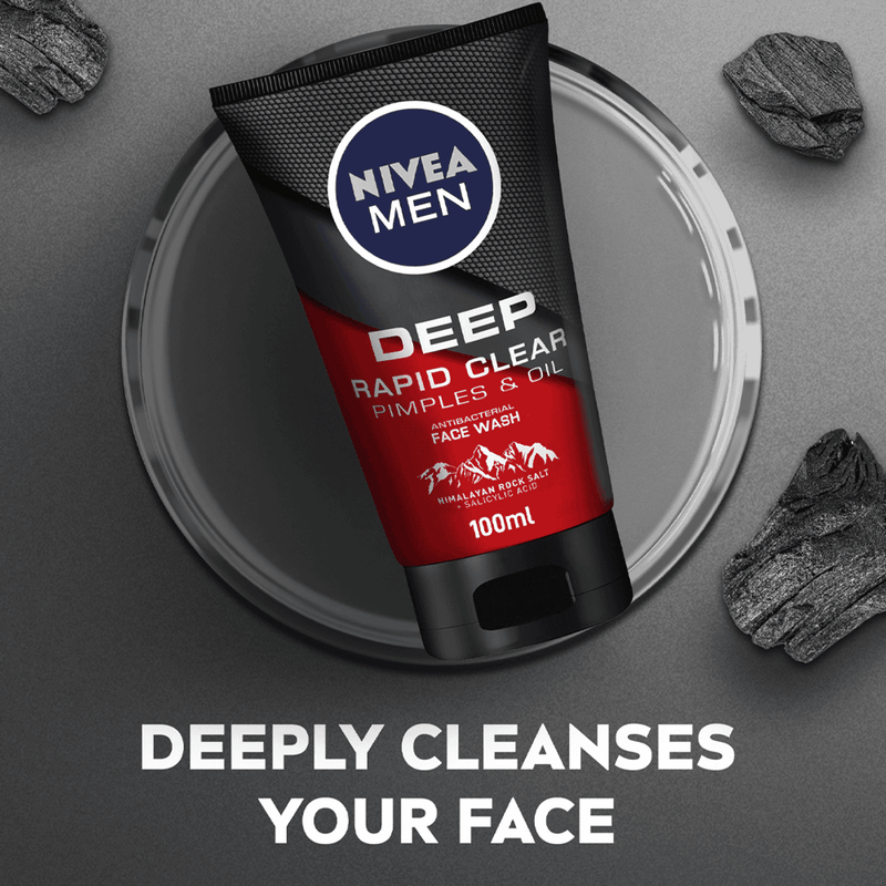 Nivea Men Deep Rapid Clear Face Wash 100ml