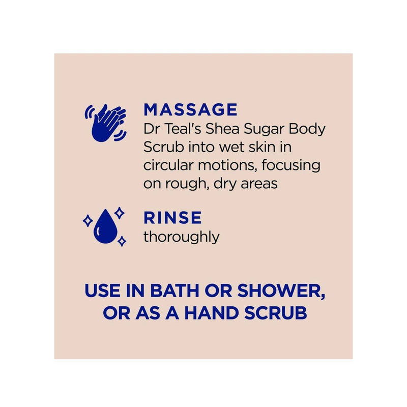 Dr Teals Shea Sugar Scrub Shea Butter & Almond Oil 538g