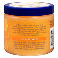 Dr Teals Shea Sugar Scrub Vitamin C & Citrus Essential Oils 538g