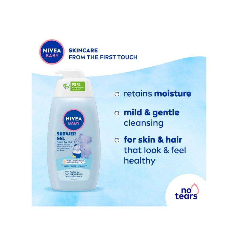 Nivea Baby Shower Gel Head To Toe 500ml