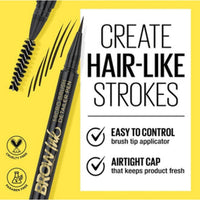 LA Girl Brow Ink Micro Brush Detailer Pen Soft Brown