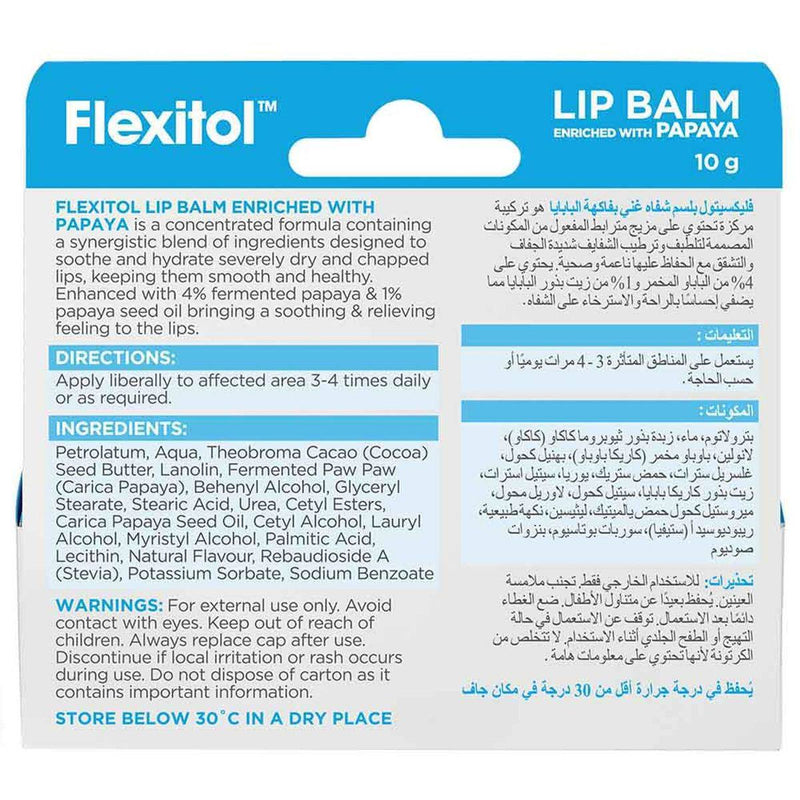 Flexitol Lip Balm Papaya 10g