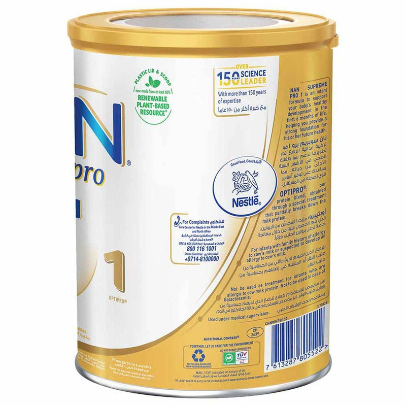 NAN Supreme PRO Infant Formula Stage 1 (0-6 Months) 400g