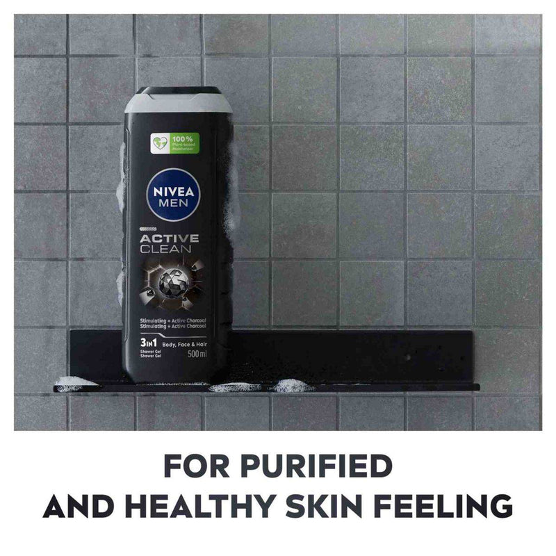 Nivea Men Shower Gel Active Clean Charcoal 500ml