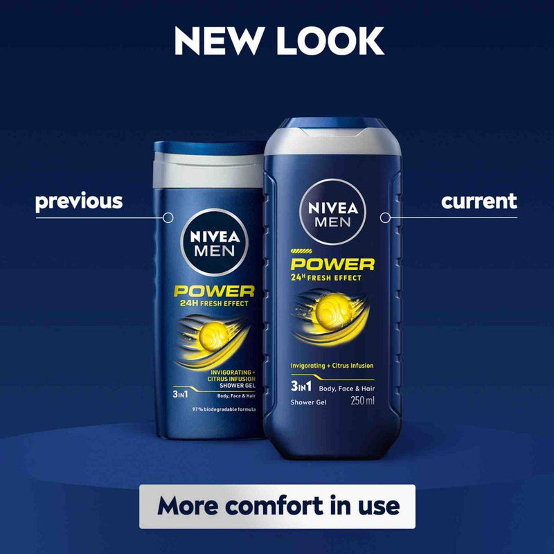 Nivea Men Shower Gel Power Fresh 250ml
