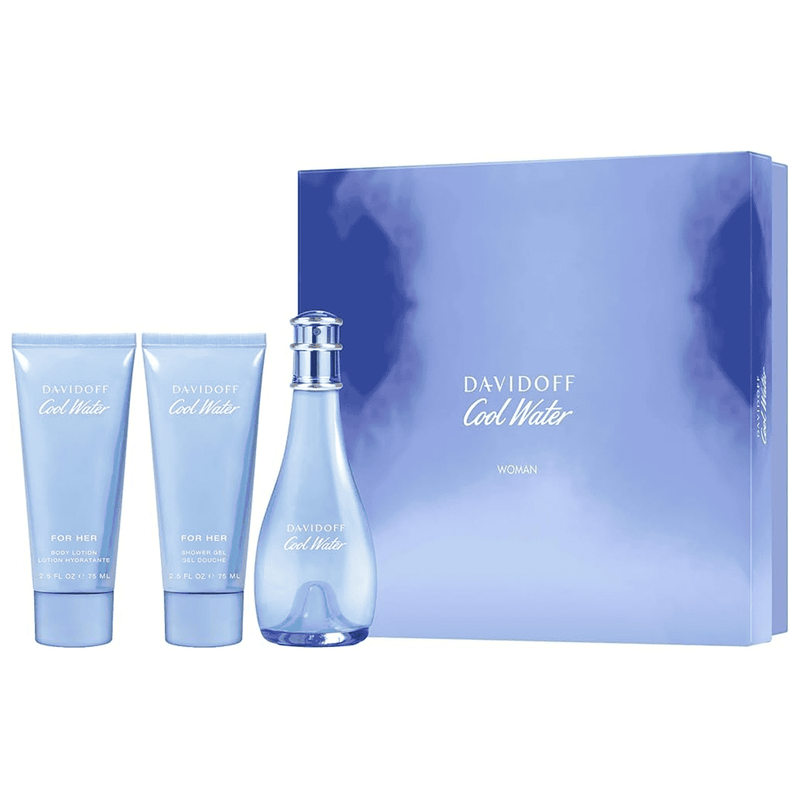 Davidoff Cool Water (W) Set EDT 100ml + Body Lotion 75ml + Showergel 75ml