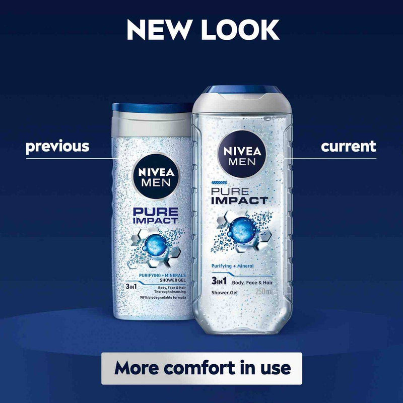 Nivea Men Shower Gel Pure Impact 250ml