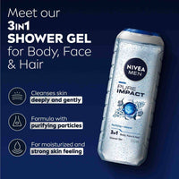 Nivea Men Shower Gel Pure Impact 500ml