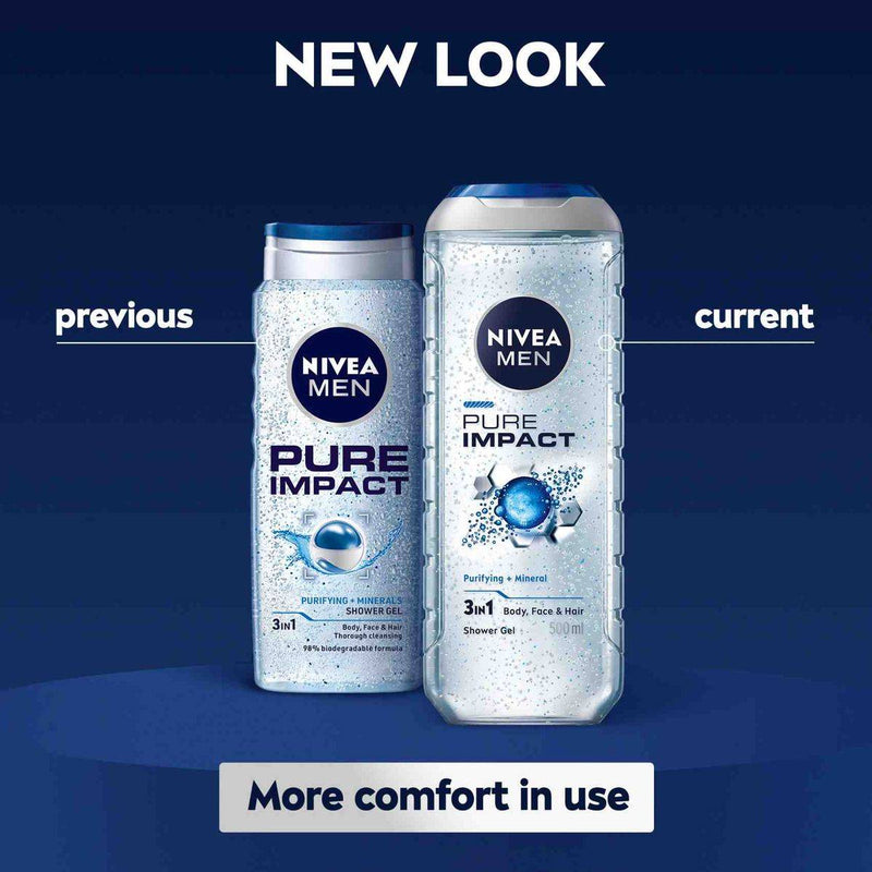 Nivea Men Shower Gel Pure Impact 500ml