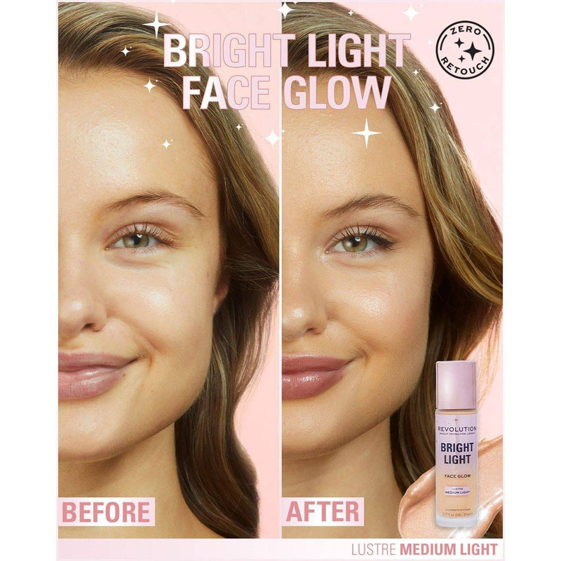 Revolution Makeup Bright Light Face Glow Lustre Medium Light 23ml