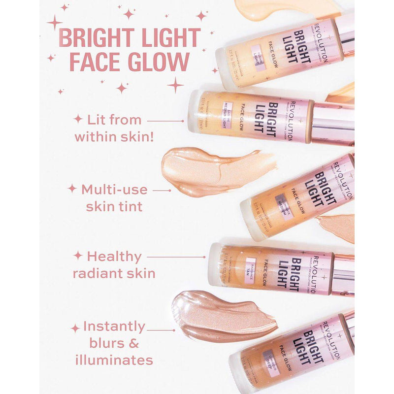 Revolution Makeup Bright Light Face Glow Lustre Medium Light 23ml