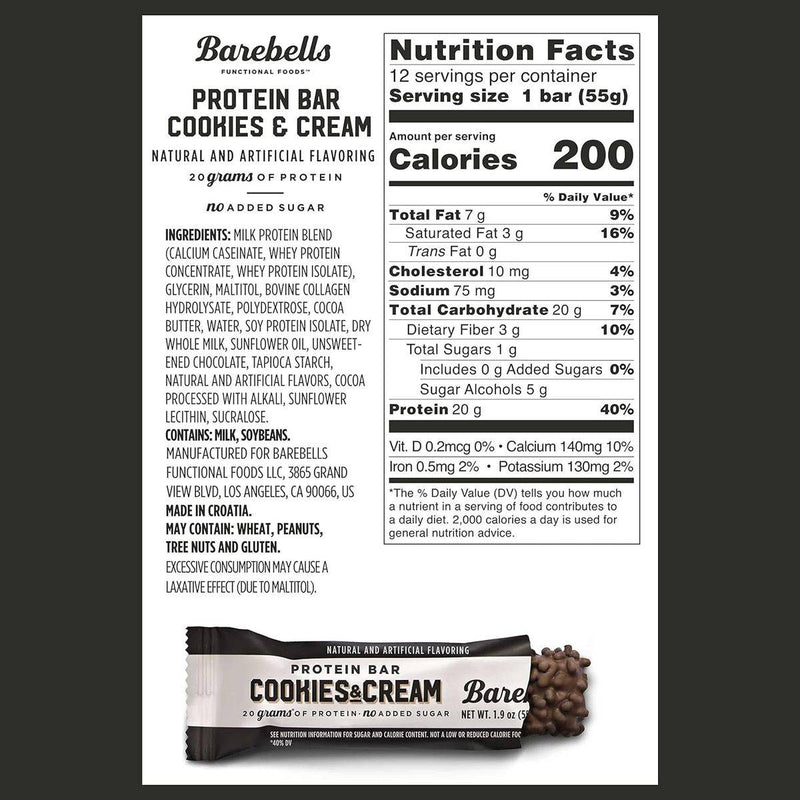 Barebells Cookies & Cream Protein Bar 55g
