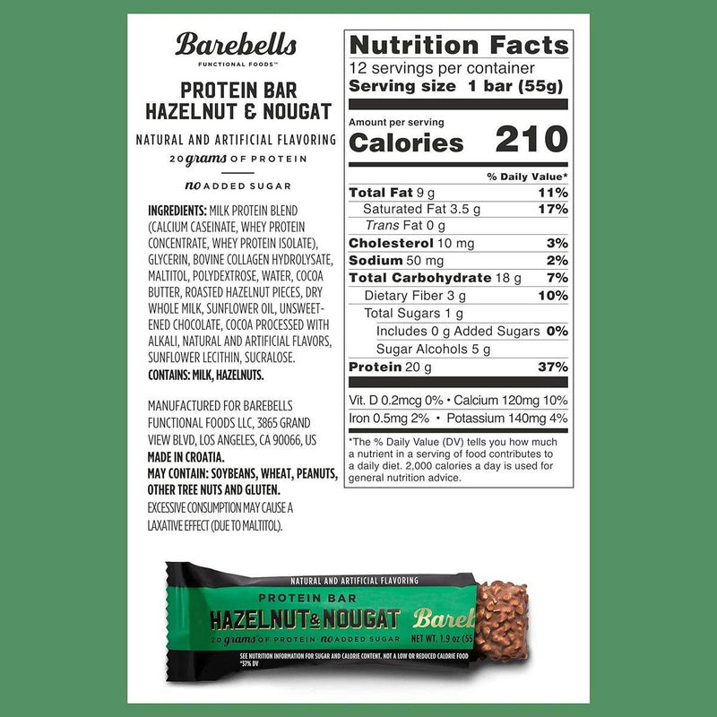 Barebells Hazelnut Nougat Protein Bar 55g