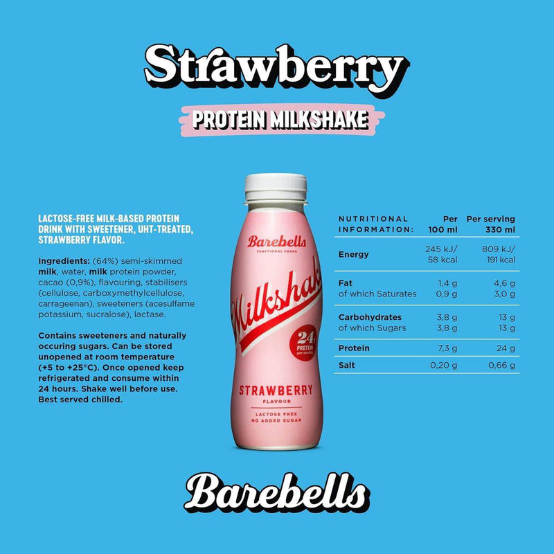 Barebells Protein Milkshake Strawberry 330ml