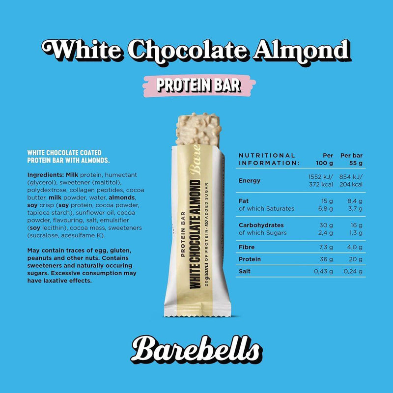 Barebells White Chocolate Almond Protein Bar 55g