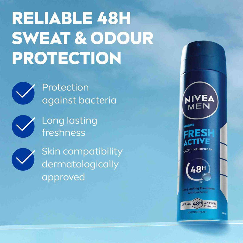 Nivea Men Deodorant Spray Fresh Active 150ml