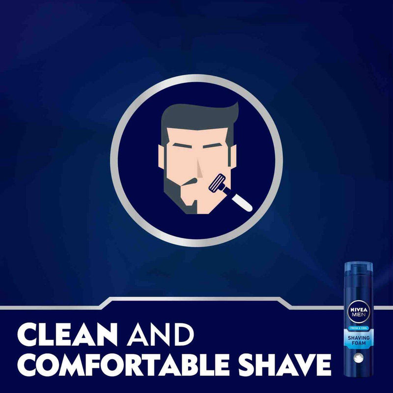 Nivea Men Fresh Kick Shaving Foam 200ml