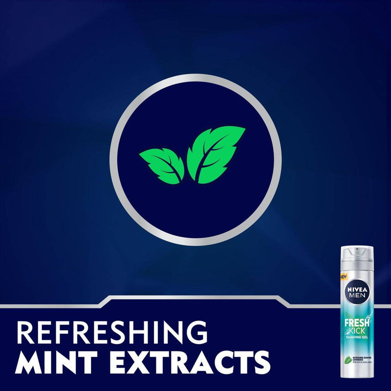 Nivea Men Fresh Kick Shaving Gel 200ml
