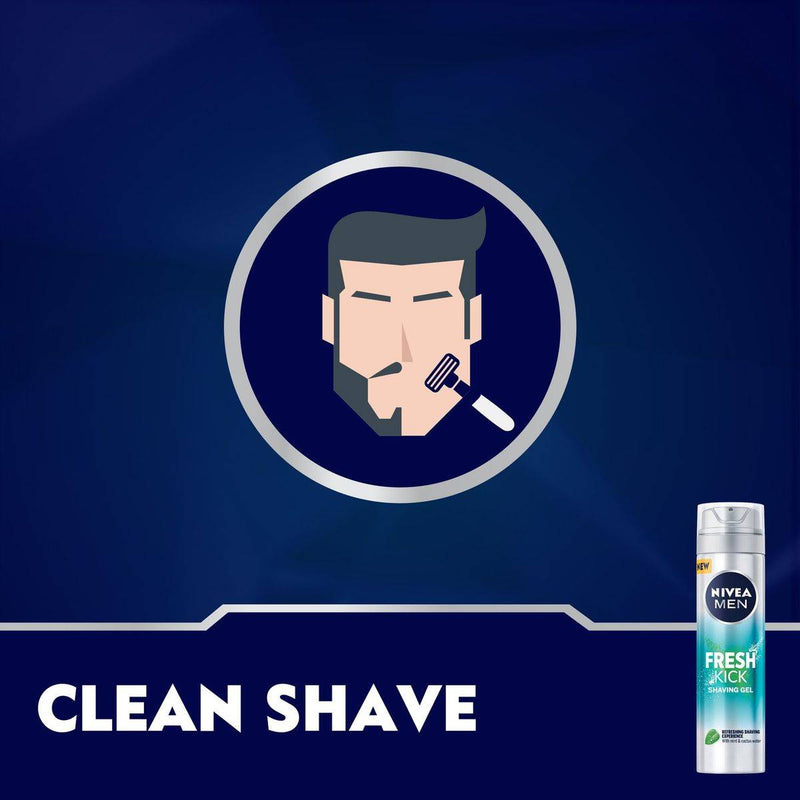 Nivea Men Fresh Kick Shaving Gel 200ml