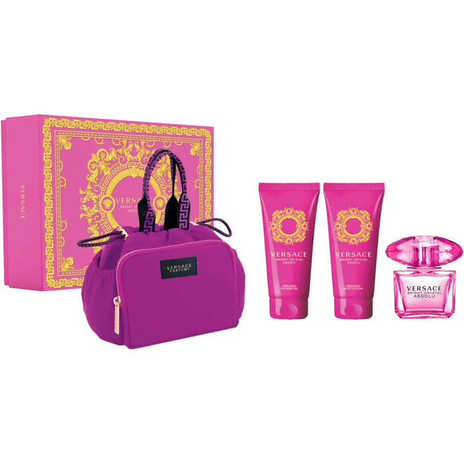 Versace Bright Crystal Absolu (W) Set EDP 90ml + Body Lotion 100ml + Showergel 100ml + Makeup Case
