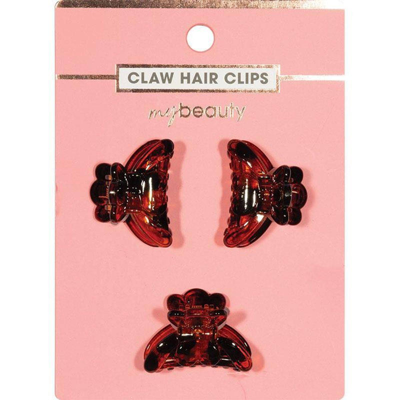 My Beauty Hair Claw Clip Small 3 Pack Demi Amber