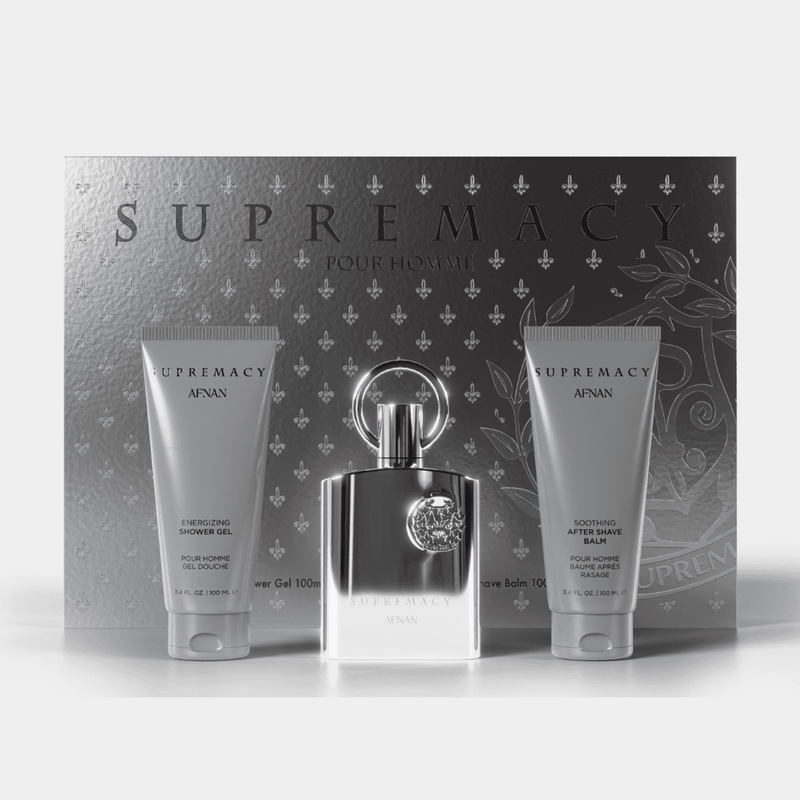 Afnan Supremacy Silver (M) Set EDP 100ml + Showergel 100ml & Aftershave 100ml