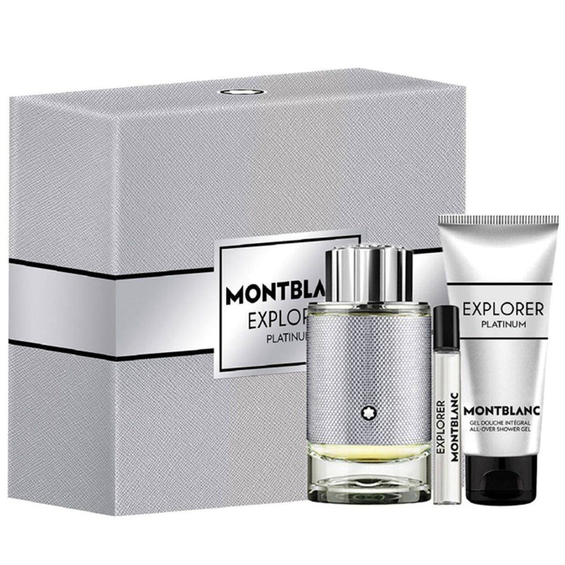 Mont Blanc Explorer Platinum (M) Set EDP 100ml + EDP 7.5ml + All Over Showergel 100ml