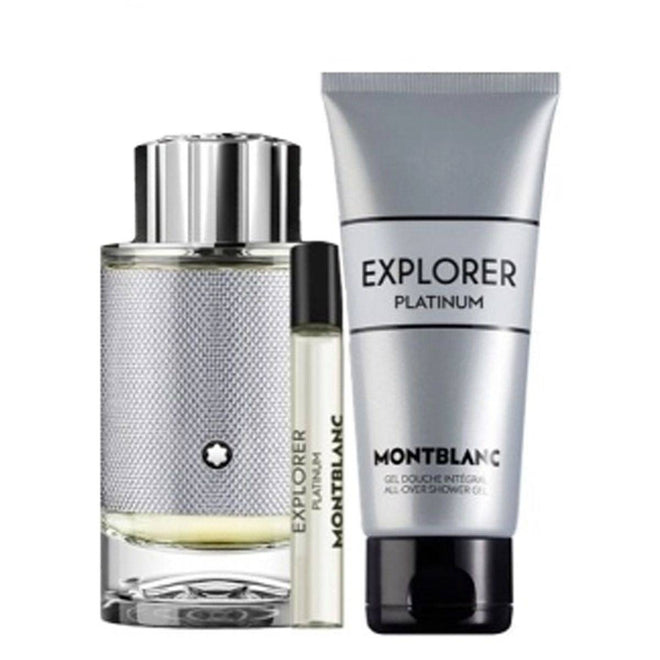 Mont Blanc Explorer Platinum (M) Set EDP 100ml + EDP 7.5ml + All Over Showergel 100ml