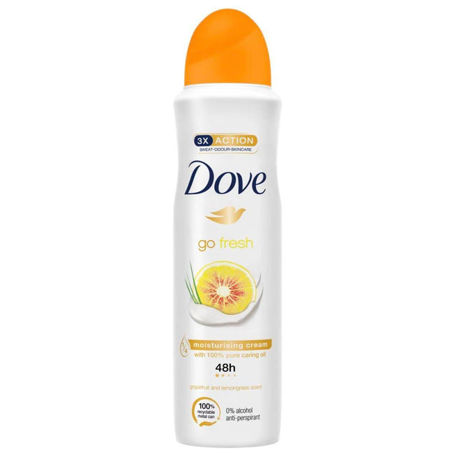 Dove Antiperspirant Deodorant Spray Go Fresh 0% 150ml