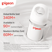 Pigeon Glass Feeding Bottle White Cap 240ml