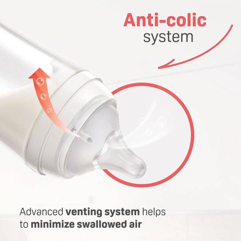 Pigeon Glass Feeding Bottle White Cap 240ml