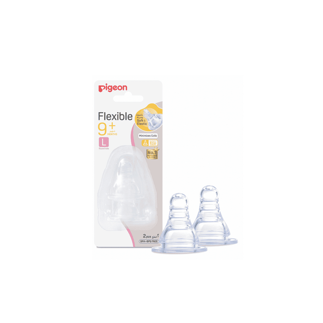 Pigeon Flexible Nipple 9 Months+ L 2 Pack