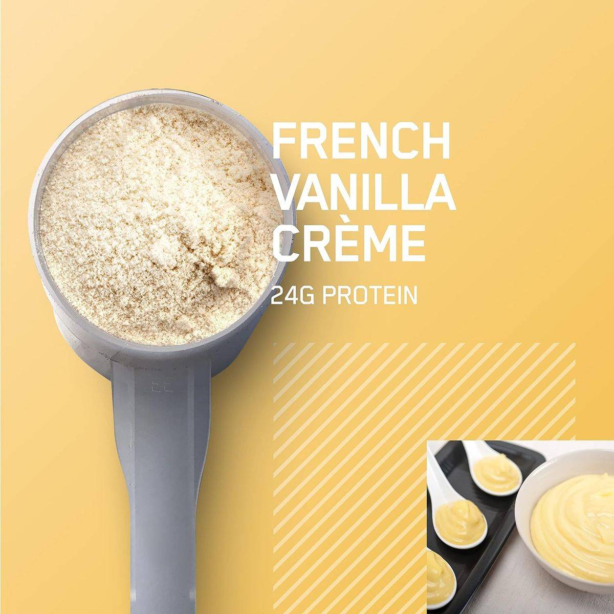 Optimum Nutrition 100% Whey Gold Standard, French Vanilla Creme, 2 Libbre (907 G) - 3