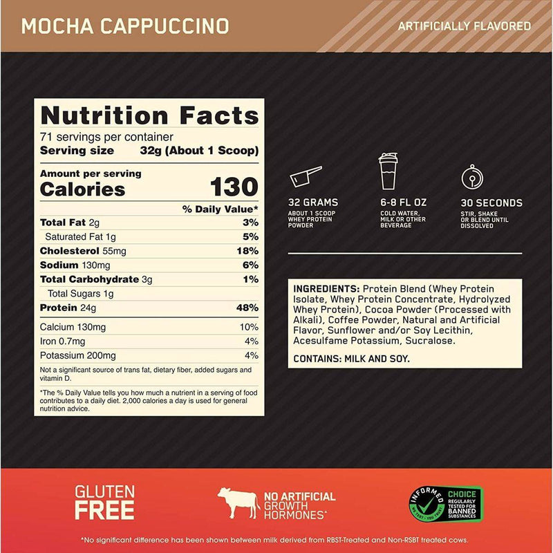 Optimum Nutrition Gold Standard 100% Whey Protein Mocha Cappucino 2.27kg
