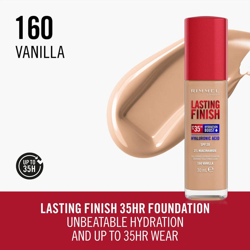 Rimmel Lasting Finish Full Coverage Lightweight Foundation 100 Ivory 30ml