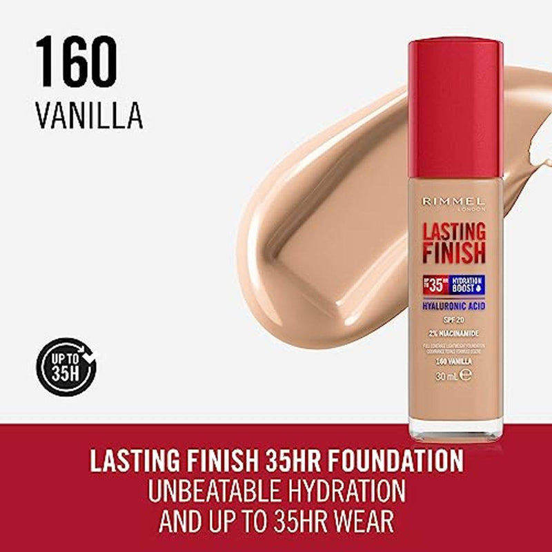 Rimmel Lasting Finish Full Coverage Lightweight Foundation 160 Vanilla 30ml